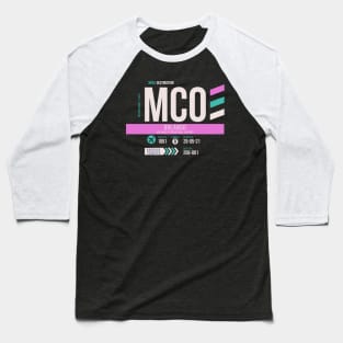 Orlando (MCO) Airport Code Baggage Tag Baseball T-Shirt